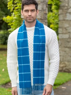 Online Sweater Shop 100% Cashmere Scarf Atlantic Blue