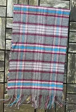 New Sweater Shop 100% Cashmere Scarf Grey Multi