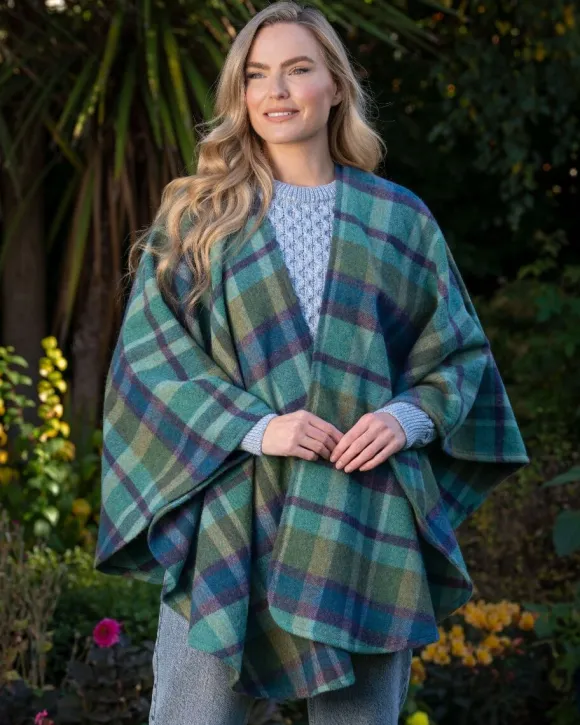 Online Sweater Shop 100% Lambswool Cape - Sue 624
