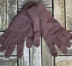 New Sweater Shop 100% Lambswool Gloves Dark Brown