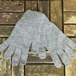 Online Sweater Shop 100% Lambswool Gloves Dark Grey