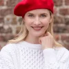 Fashion Sweater Shop 100% Merino Wool Beret Red