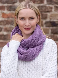 New Sweater Shop 100% Merino Wool Infinity Scarf Lavender