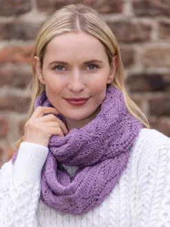 New Sweater Shop 100% Merino Wool Infinity Scarf Lavender
