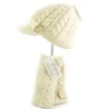 Online Sweater Shop Aran Cable Handwarmers Natural White