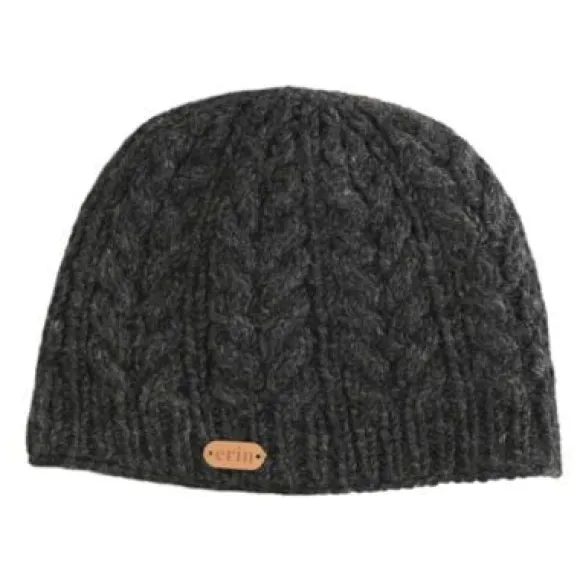 Fashion Sweater Shop Aran Cable Pullon Hat Charc