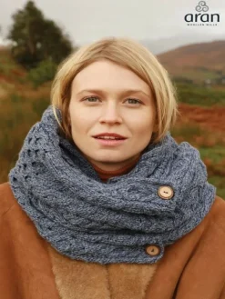 Outlet Sweater Shop Aran Infinity Snood Denim
