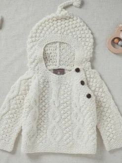 Hot Sweater Shop Baby Handknit Irish Aran Hoody