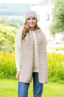 Fashion Sweater Shop Cable Knit Scarf Parsnip