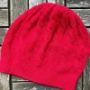 New Sweater Shop Cashmere Cable Knit Beanie Red