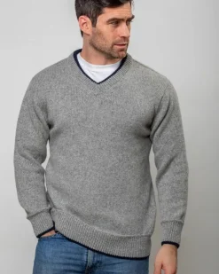 Fashion Sweater Shop Cashmere Mix V Neck Sweater