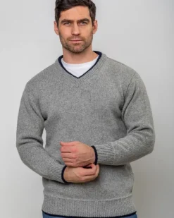 Fashion Sweater Shop Cashmere Mix V Neck Sweater
