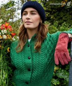 Outlet Sweater Shop Clover Cropped Cardigan Green