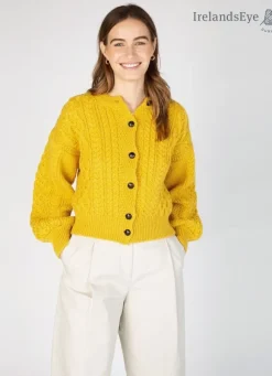 Fashion Sweater Shop Clover Cropped Cardigan Sunflower