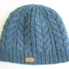 New Sweater Shop Erin Cable Knit Hat Blue
