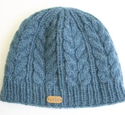New Sweater Shop Erin Cable Knit Hat Blue