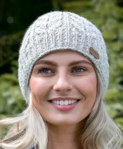 Fashion Sweater Shop Erin Cable Knit Hat Oatmeal