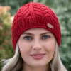 Hot Sweater Shop Erin Cable Knit Hat Red
