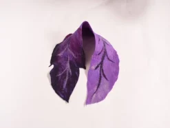 Best Sweater Shop Felt Wool Leaf Scarf Purple
