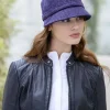 Online Sweater Shop Flapper Cap Purple Herringbone One Size Colour 213