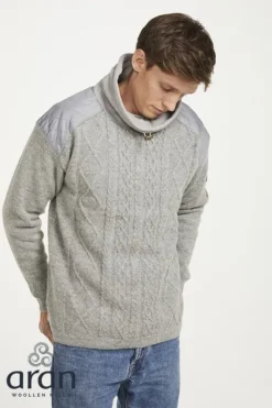 Fashion Sweater Shop Fully Lined Cowl Neck Sweater Silver