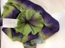 Hot Sweater Shop Handmade Felt Wool Flower Scarf