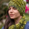 New Sweater Shop Handmade in Ireland - Supersoft hat with snood set - Green