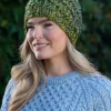Outlet Sweater Shop Handmade in Ireland - Super Soft Merino Wool Hat Green