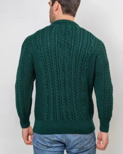 Clearance Sweater Shop Heavyweight Extra Fine Merino Wool Sweater Forest Green