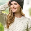 Outlet Sweater Shop Irish Aran Hat Army Green