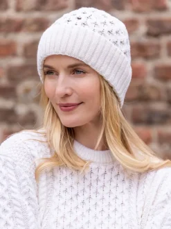 Online Sweater Shop Irish Aran Hat Natural