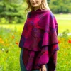 Discount Sweater Shop Irish Celtic Design Shawl - Fuchsia