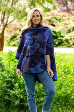 Best Sweater Shop Irish Celtic Design Shawl - Purple