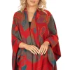 Clearance Sweater Shop Irish Celtic Design Shawl Red
