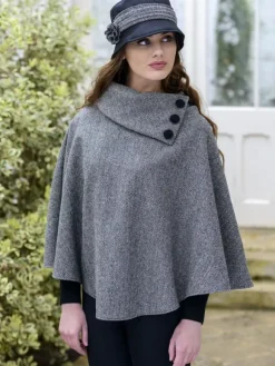 Fashion Sweater Shop Irish Tweed Poncho 01