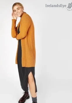 Outlet Sweater Shop Kilcoole Textured Coatigan Golden Ochre