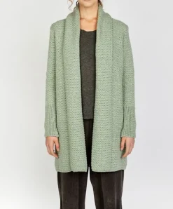 Best Sweater Shop Kilcoole Textured Coatigan Sage Marl