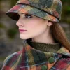 Hot Sweater Shop Ladies Flapper Cap Brown Yellow Red 321