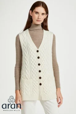 Sale Sweater Shop Ladies Handknit Buttoned Vest