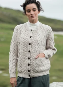 Best Sweater Shop Ladies Handknit Cardigan Parsnip