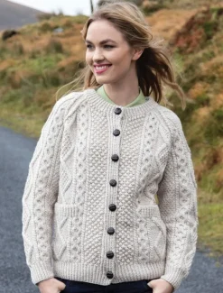 Best Sweater Shop Ladies Handknit Cardigan Parsnip