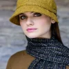 Clearance Sweater Shop Ladies Irish Flapper Cap Mustard 602