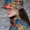 New Sweater Shop Ladies Irish Flapper Cap Orange Check Col: 60
