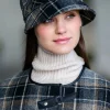 Fashion Sweater Shop Ladies Irish Flapper Cap Grey / Black Mix Col: 21