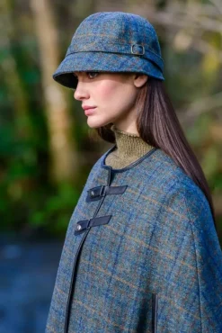 Hot Sweater Shop Ladies Irish Flapper Cap Green Brown Check Col: 782