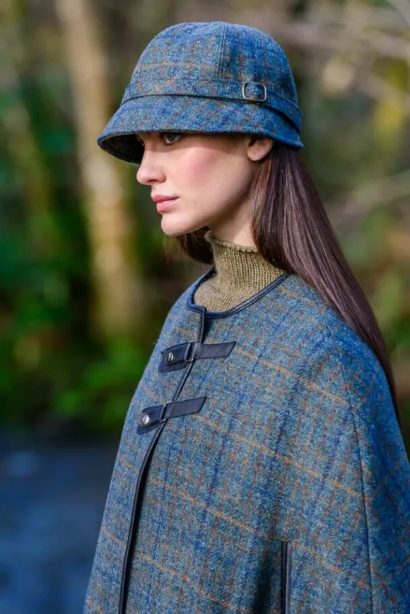 Hot Sweater Shop Ladies Irish Flapper Cap Green Brown Check Col: 782