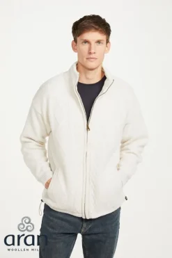 Clearance Sweater Shop Lined Shetland Jacket Natural