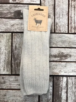 Fashion Sweater Shop Luxury Mens Cashmere Socks - Beige (Size 40-45)