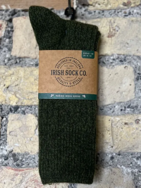 Outlet Sweater Shop Mens Merino Wool Socks Green
