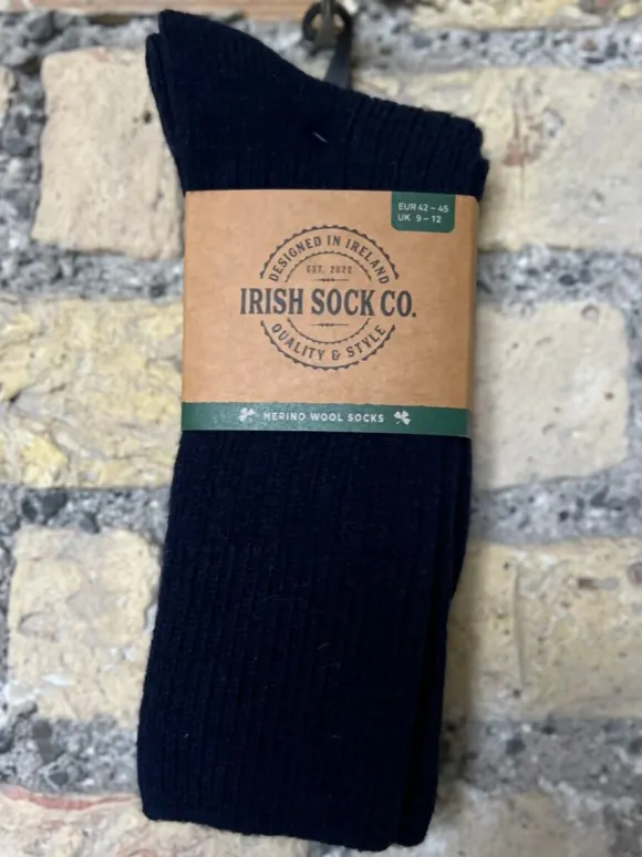 Best Sweater Shop Mens Merino Wool Socks Navy